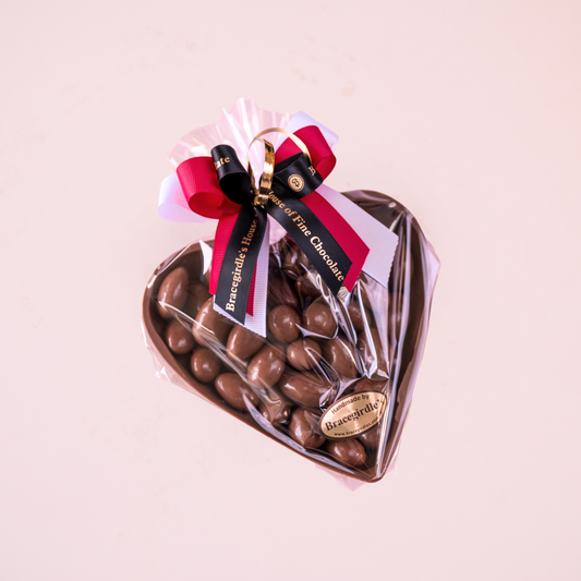 Heart Filled with Chocolate Almonds