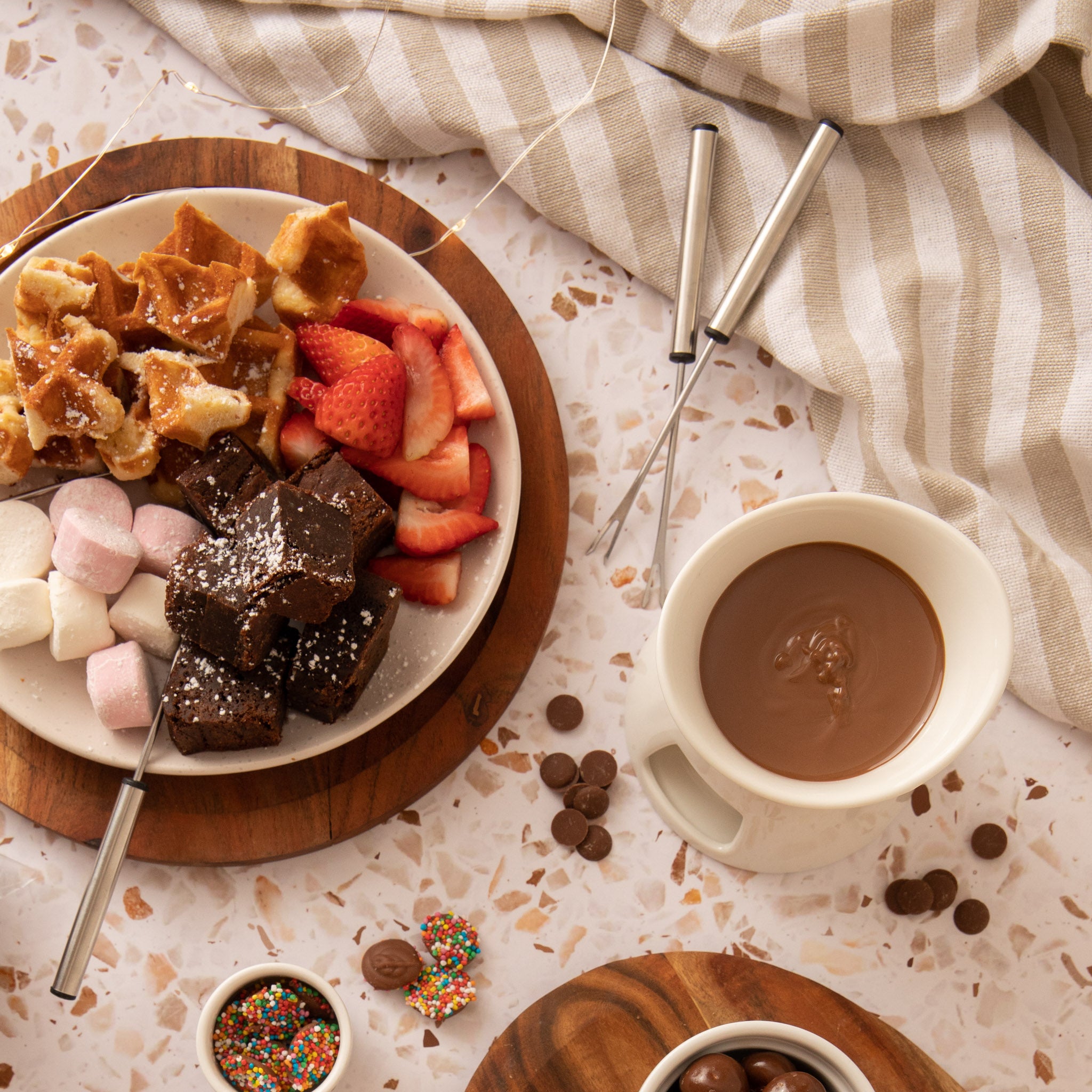 Chocolate discount fondue set