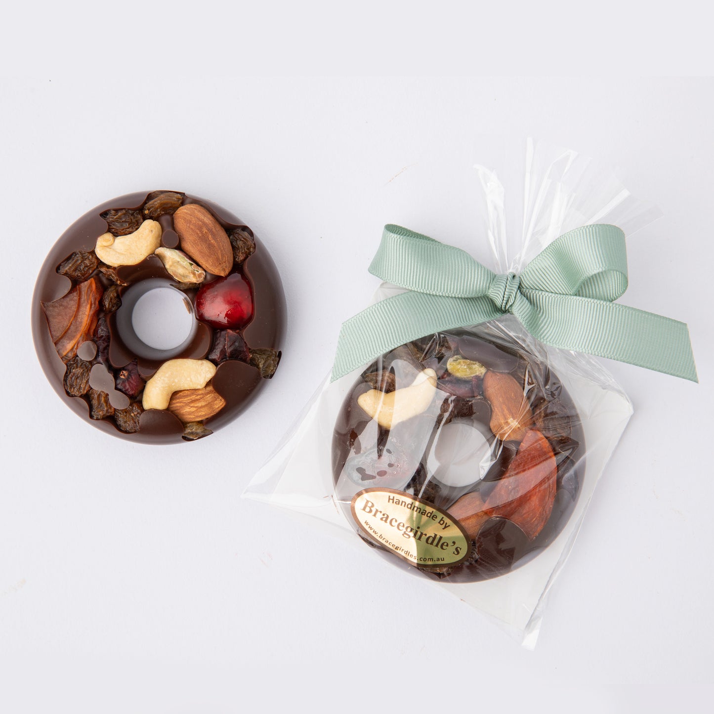 Mini Fruit and Nut Wreath - Dark Chocolate