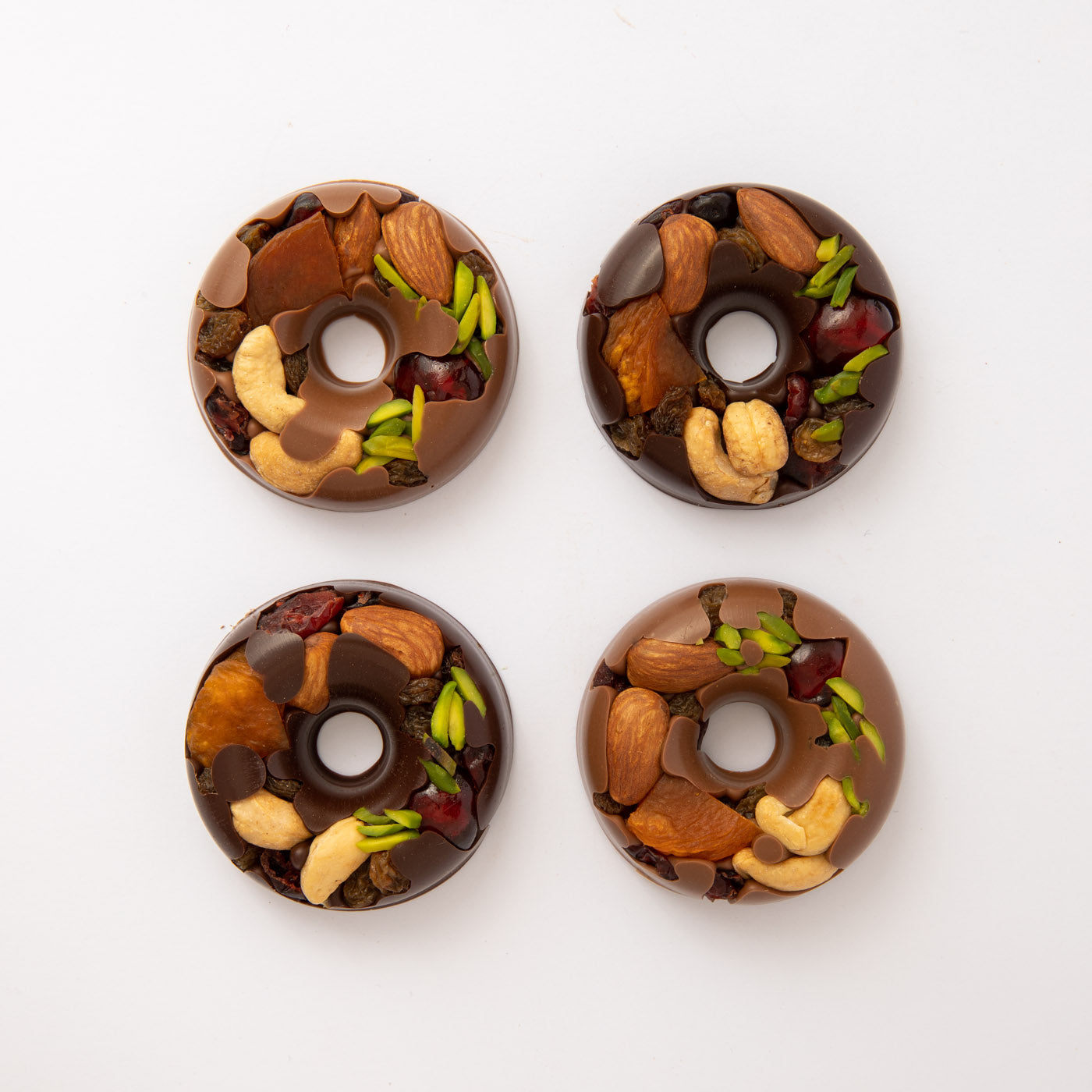Mini Fruit and Nut Wreath - Milk Chocolate