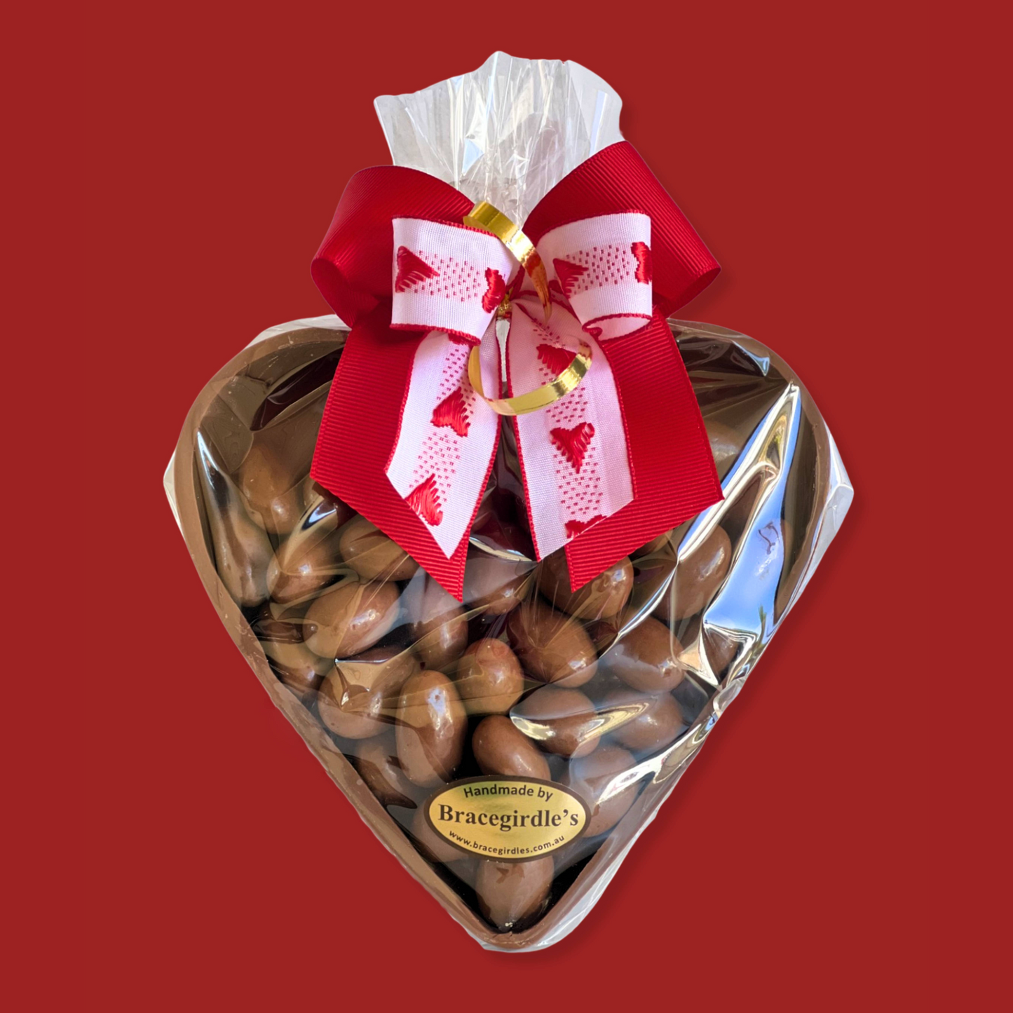 Valentine's Milk or Dark Chocolate Covered Almonds