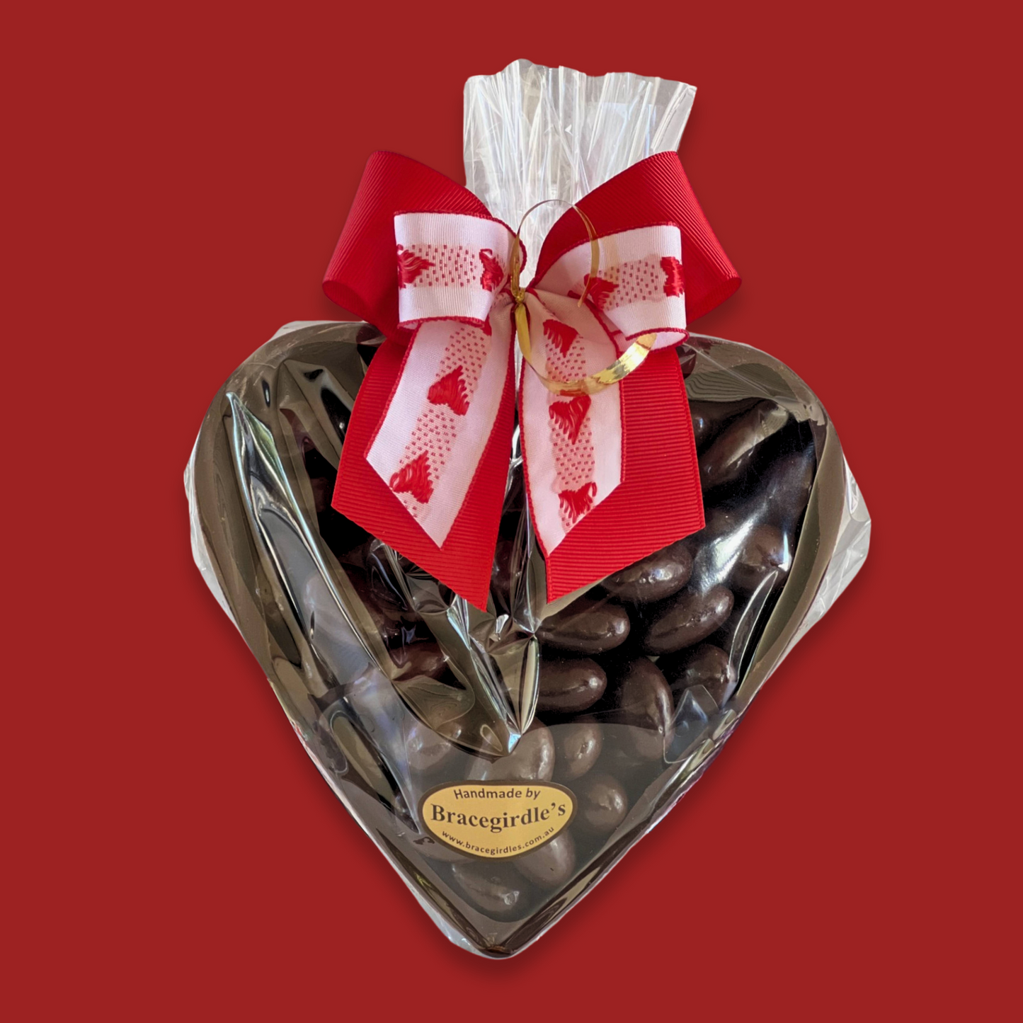 Valentine's Milk or Dark Chocolate Covered Almonds