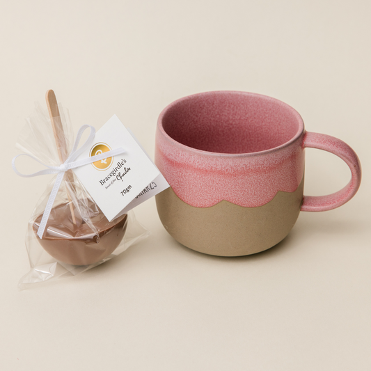 Hot Chocolate Mug Set - Pink