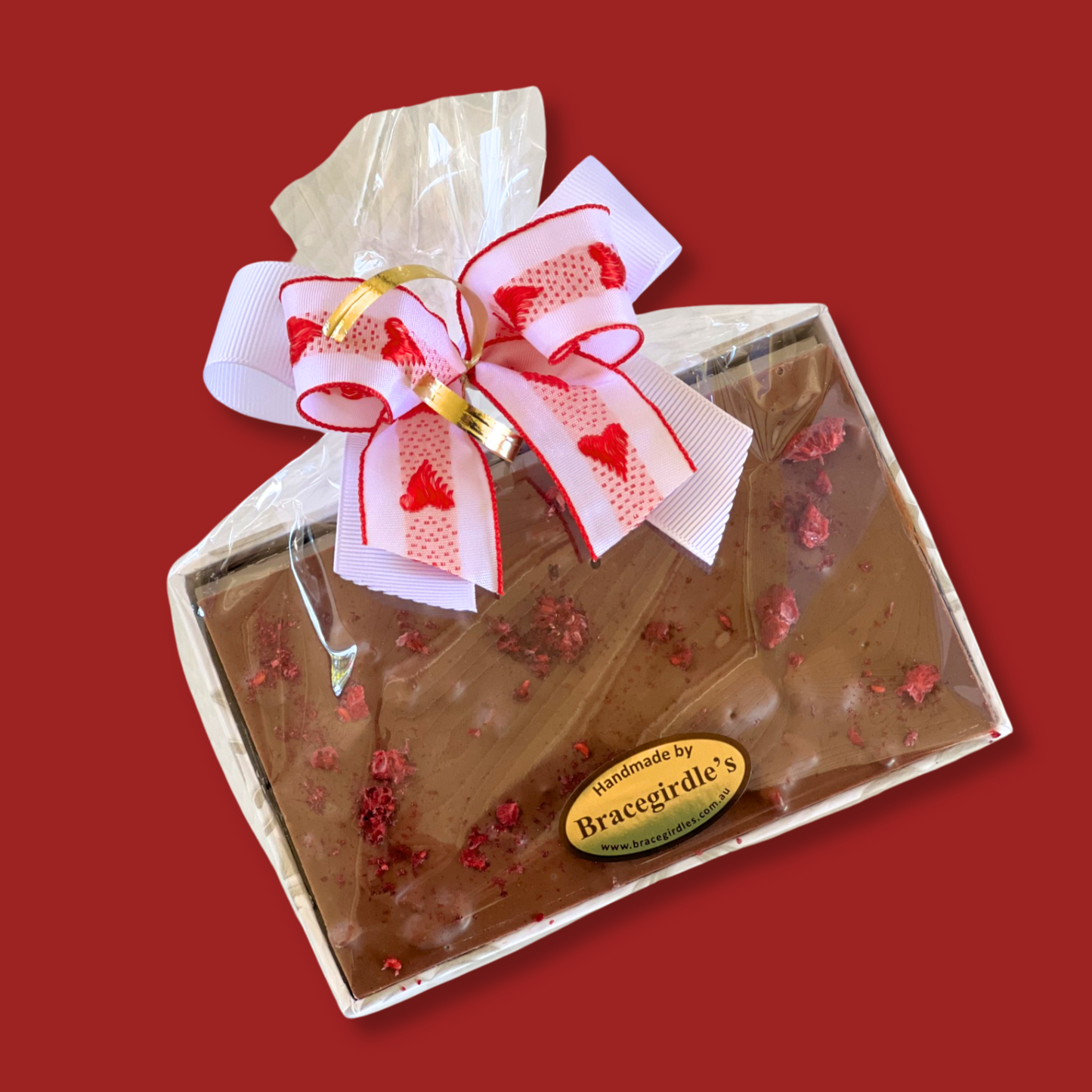 Valentine's Milk Chocolate Raspberry Block