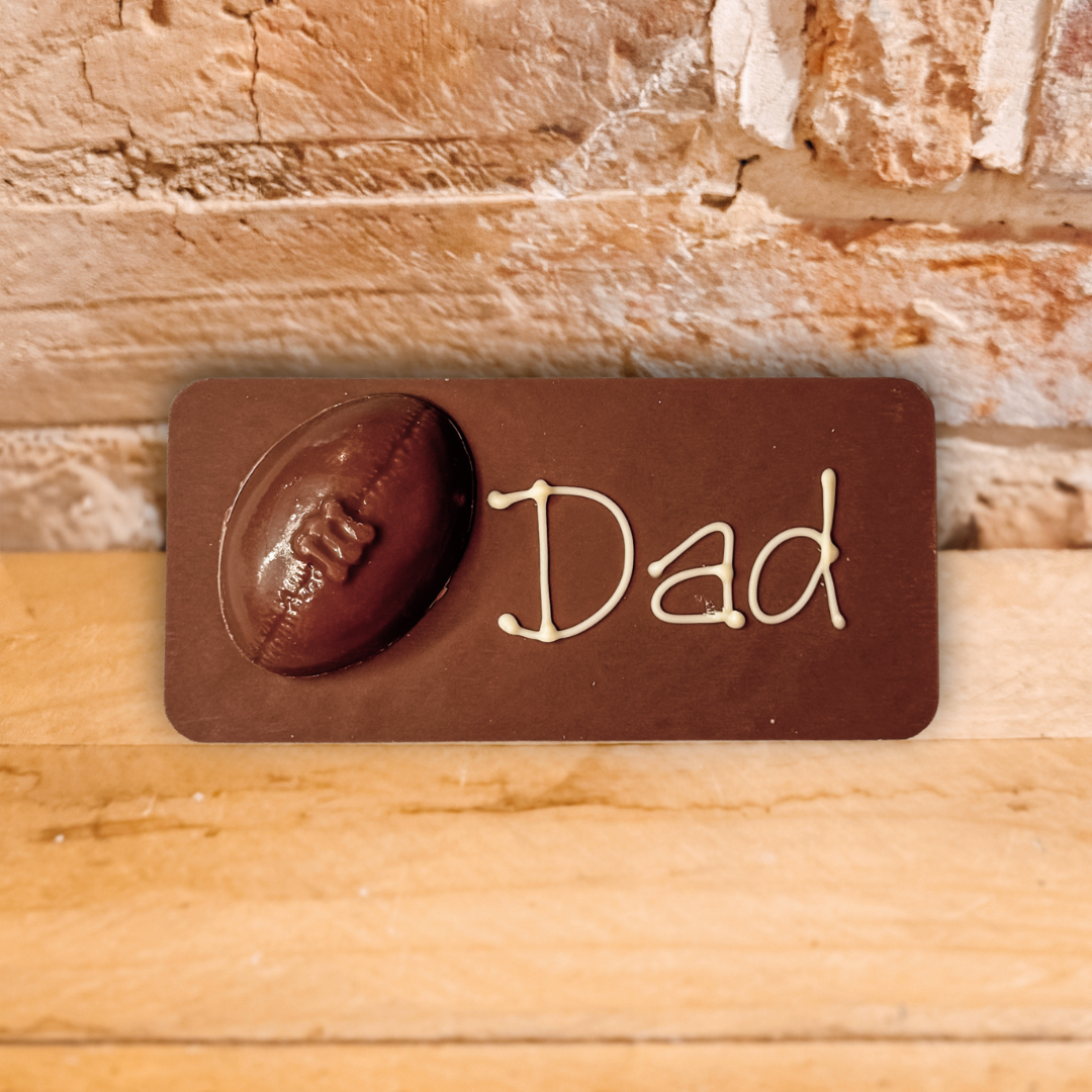 Father's Day Chocolate Plaque - Football