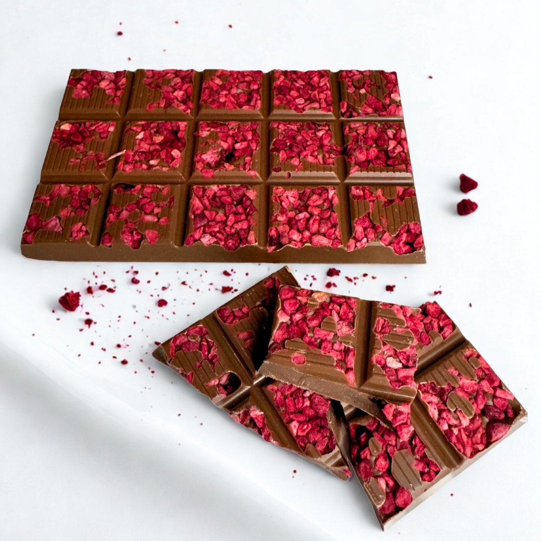 Milk Chocolate Raspberry Block – Bracegirdle's House Of Fine Chocolate