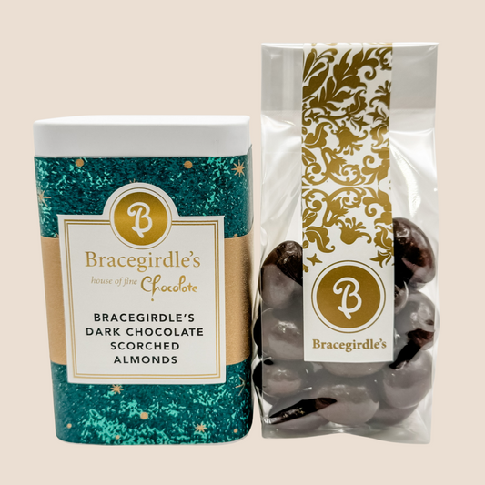 Christmas Tin - Dark Chocolate Almonds