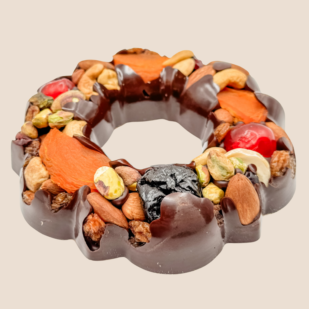 Large Christmas Fruit and Nut Wreath
