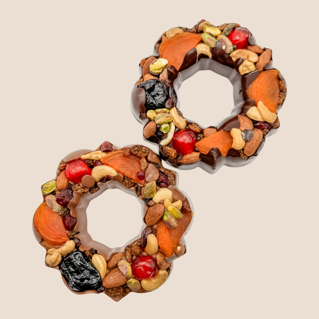 Large Christmas Fruit and Nut Wreath