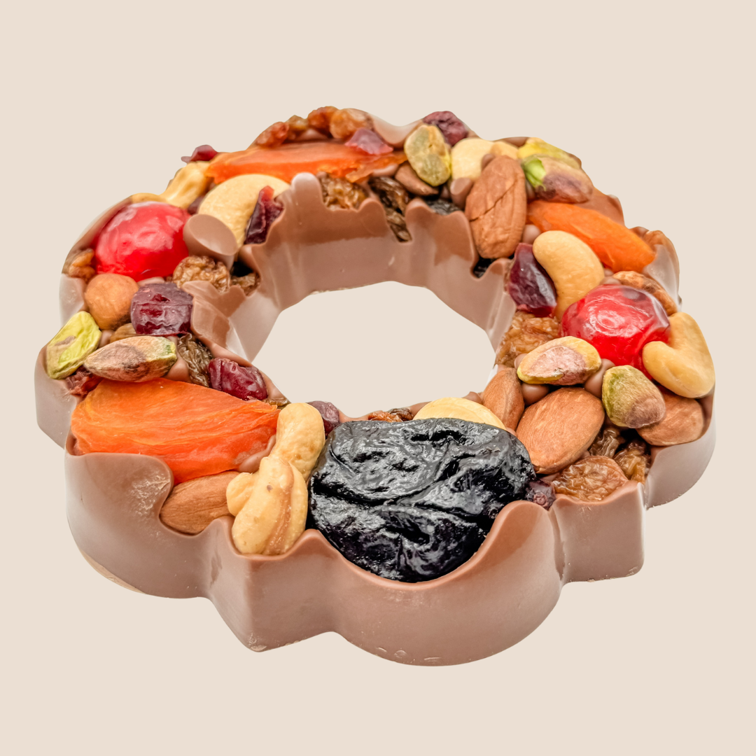 Large Christmas Fruit and Nut Wreath