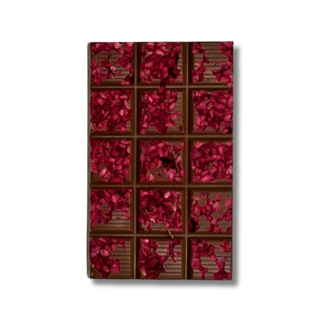 Bracing Raspberry Milk Chocolate Raspberry Block – Bracegirdle's House Of Fine Chocolate