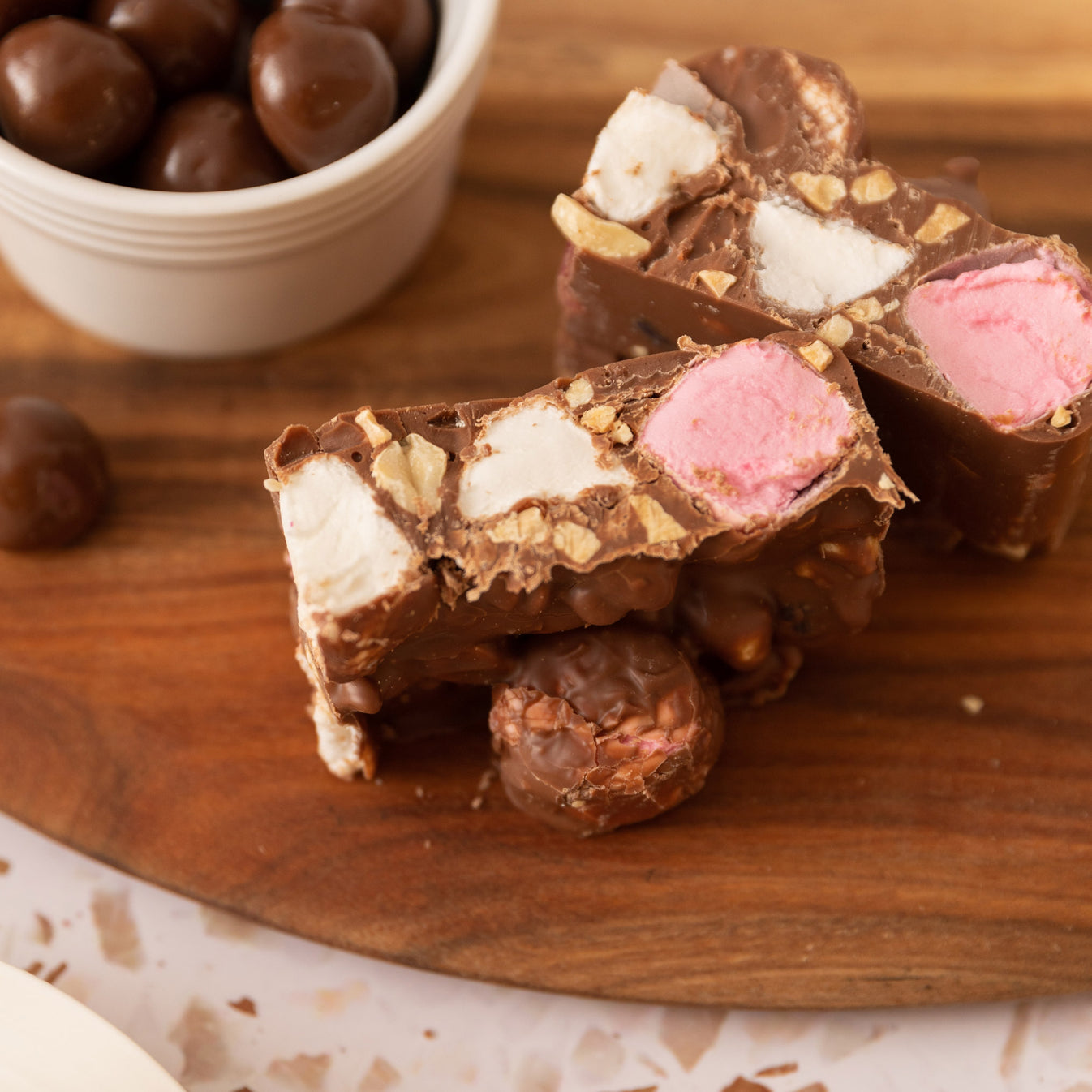 Milk Chocolate Rocky Road Bracegirdle's House Of Fine Chocolate